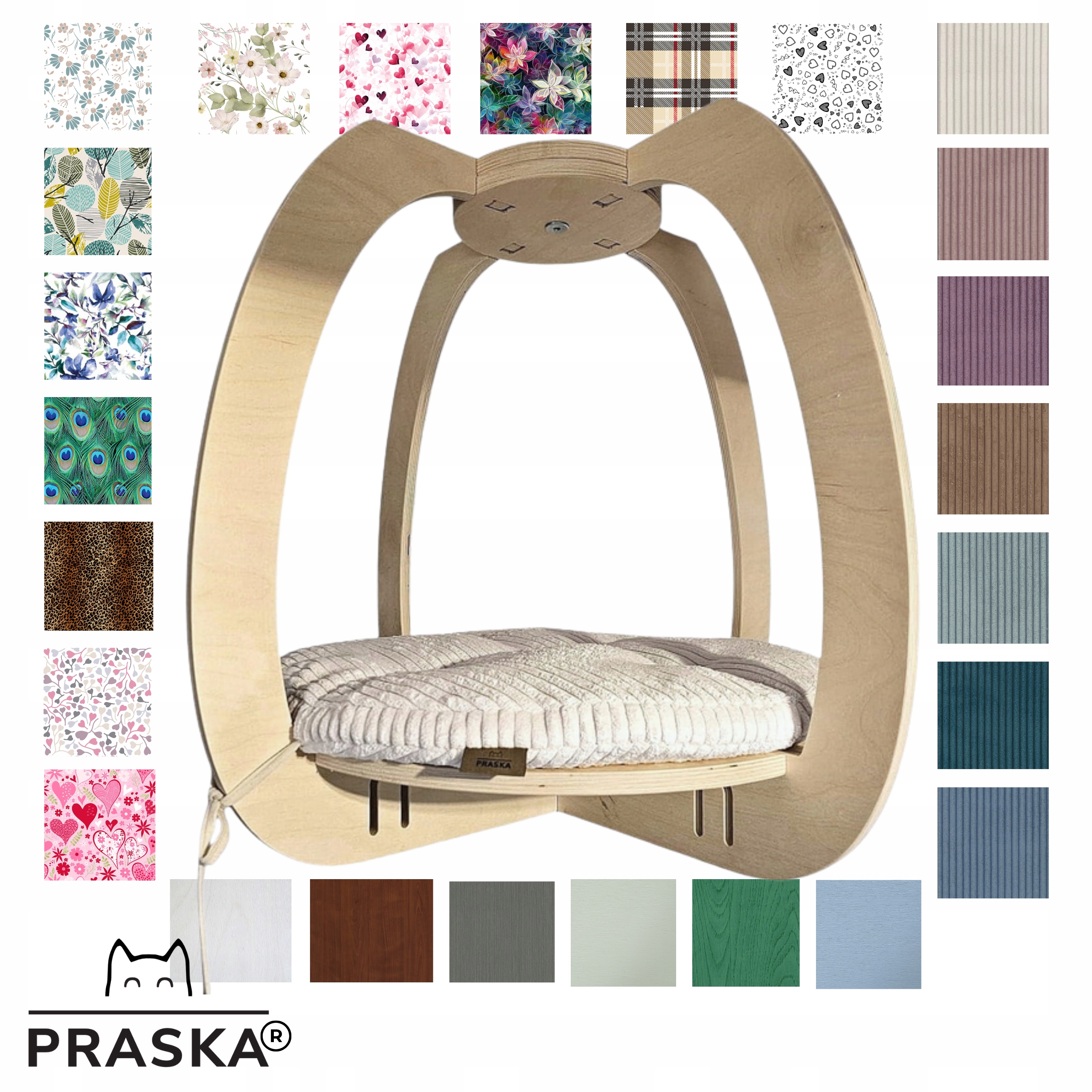 Levně Praska Podstropní police pro kočky k modulu lanový park Circle XL Barva