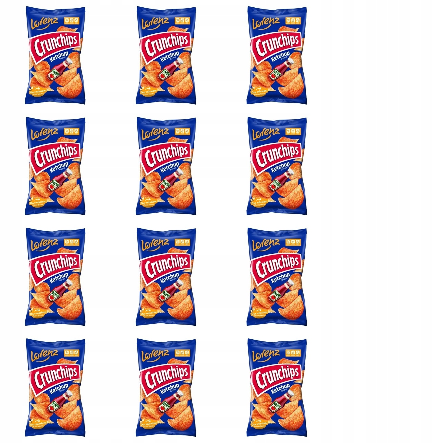 12x 130g Crunchips ketchup chipsy Karton