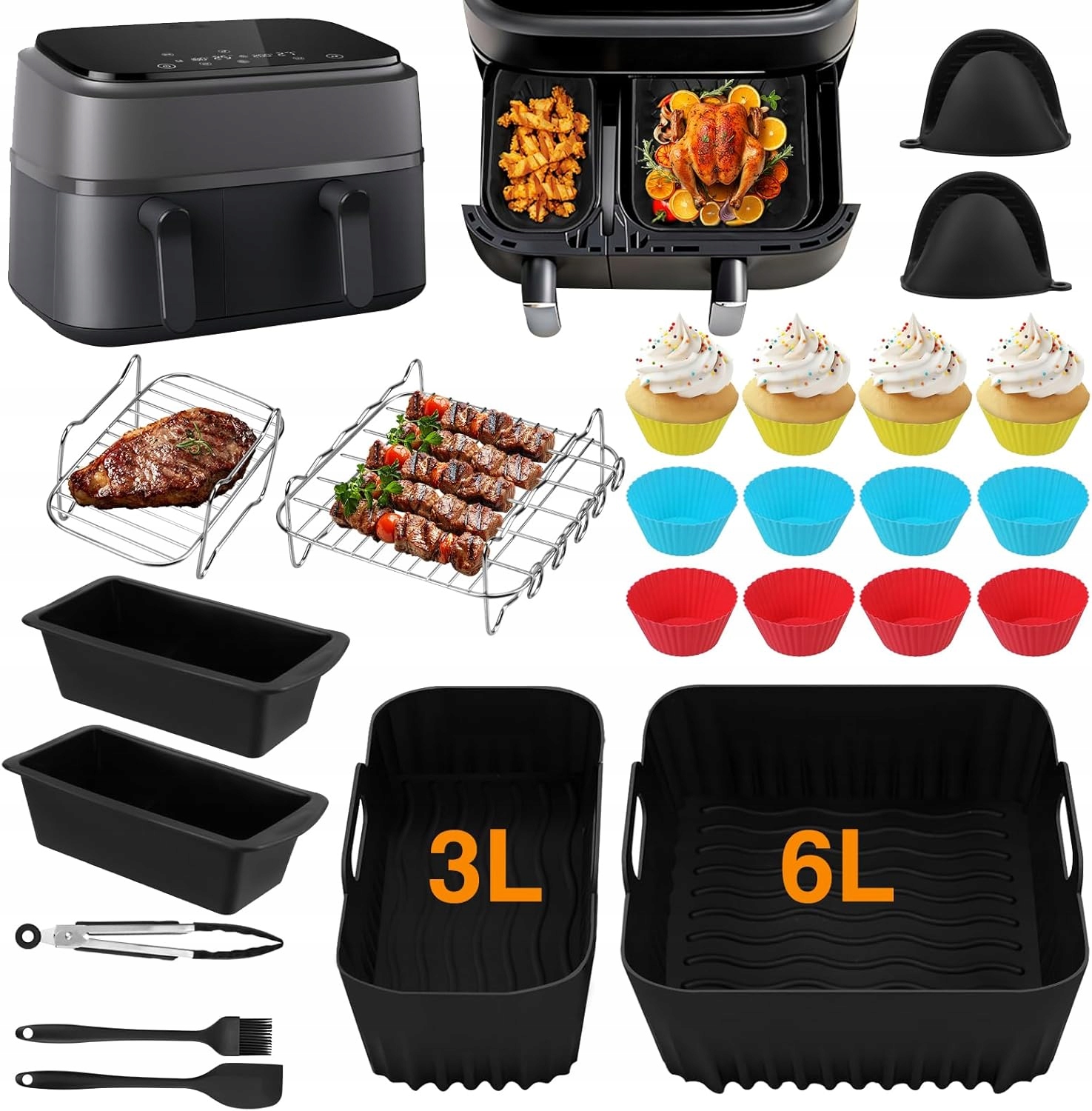 Sada příslušenství pro horkovzdušnou fritézu Dual Basket Airfryer