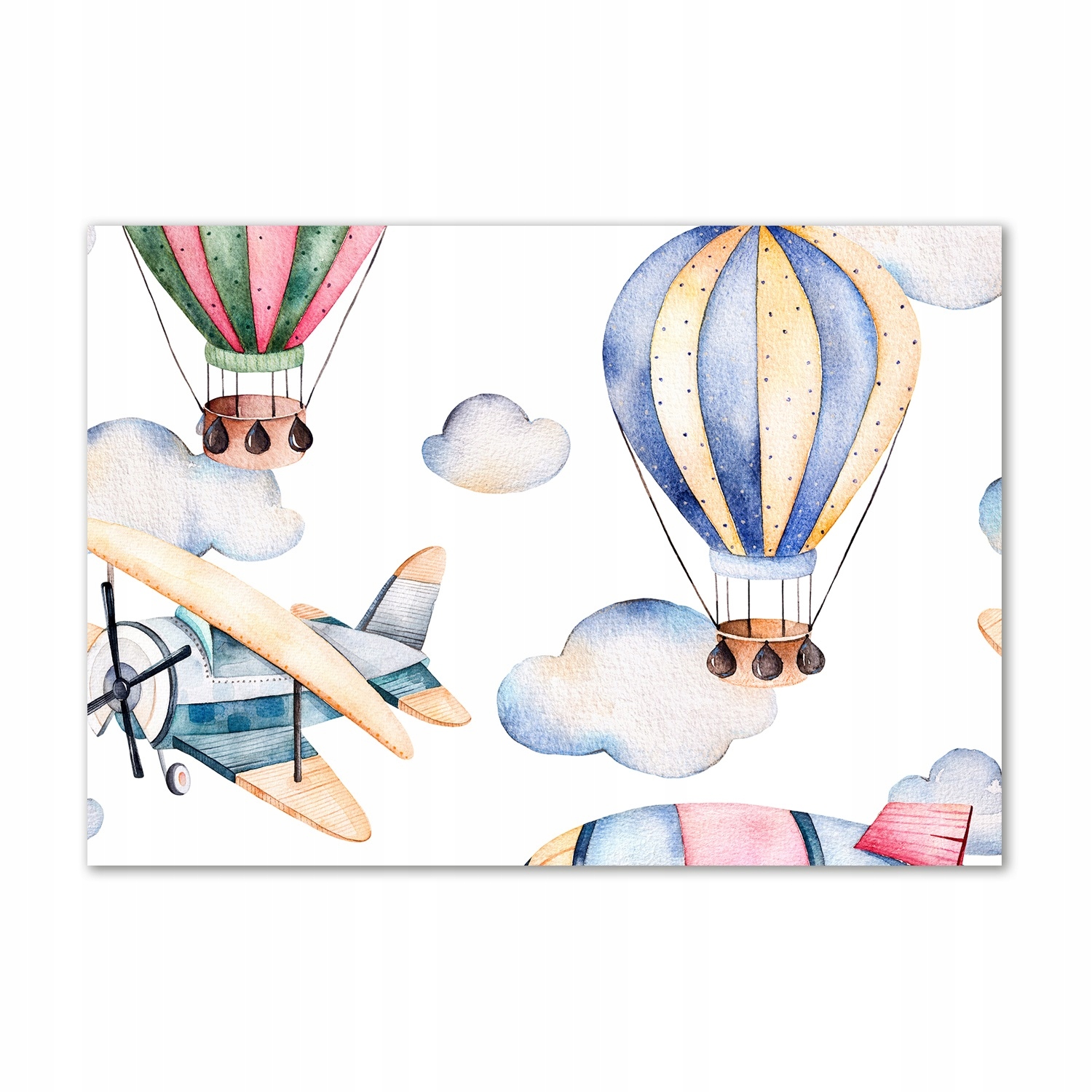 

Foto obraz szkło akryl Samoloty i balony 100x70 cm