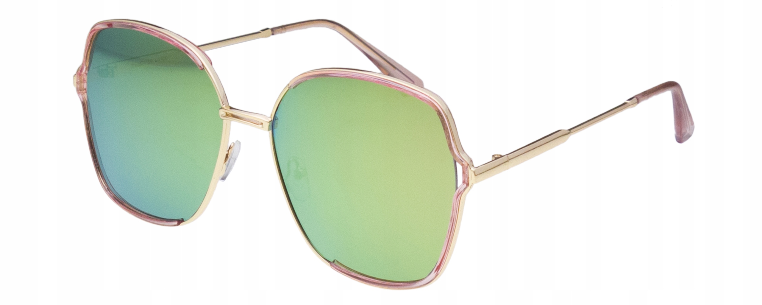 

Damskie różowe okulary przeciwsłoneczne muchy