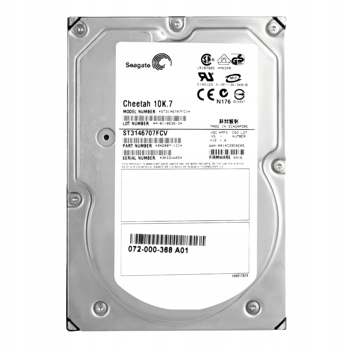Seagate Cheetah 10K.7 146GB 10K Fc 3.5" ST3146707FCV Pevný disk