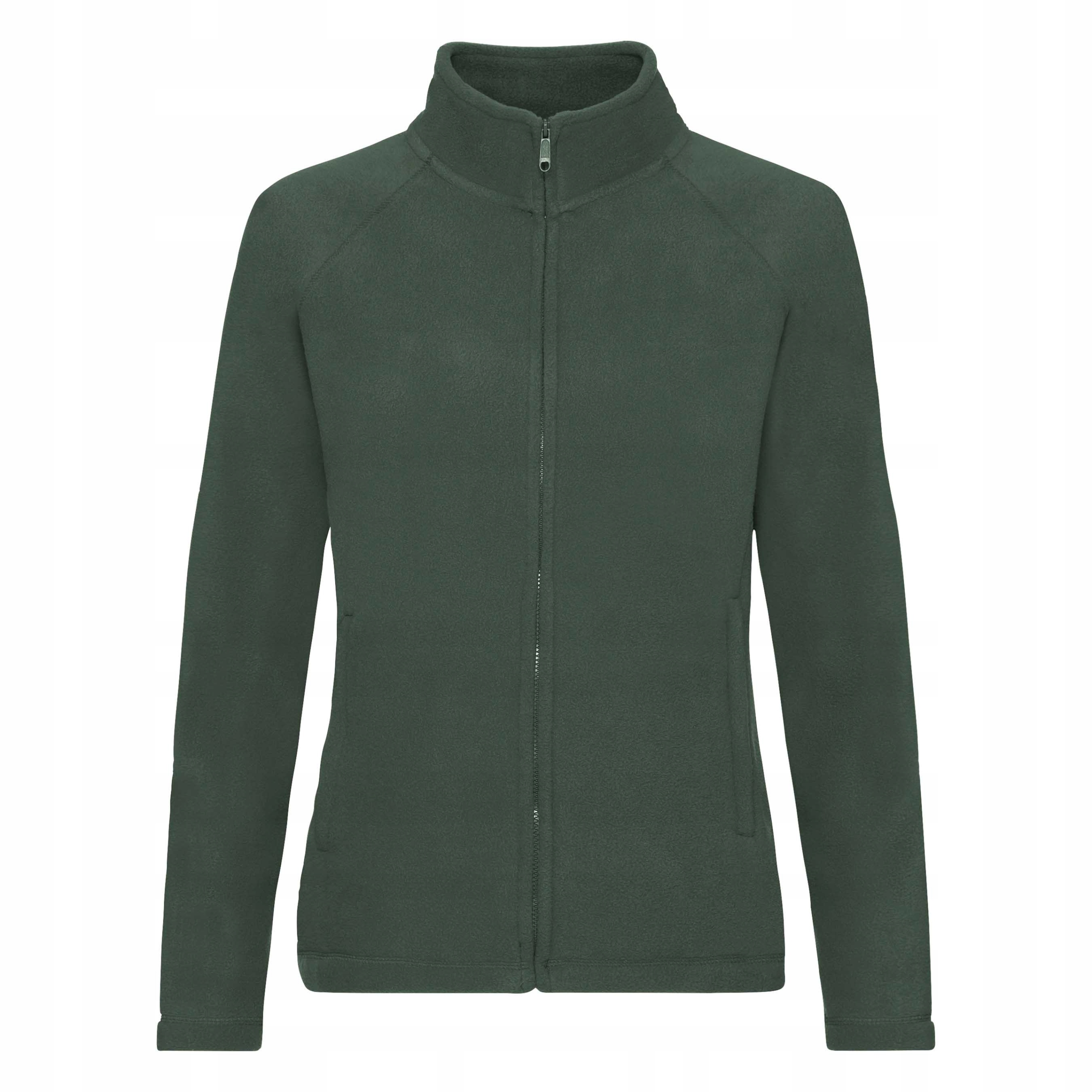 Dámský rozepínací fleece bez kapuce Lahvová Zeleň vel. 2XL