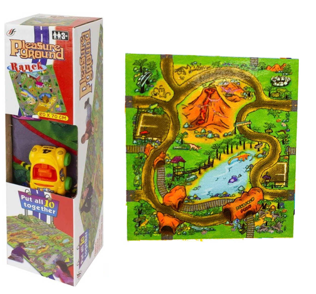 MATA DROGA DO ZABAWY SAMOCHODZIK 80x70 DINO PARK