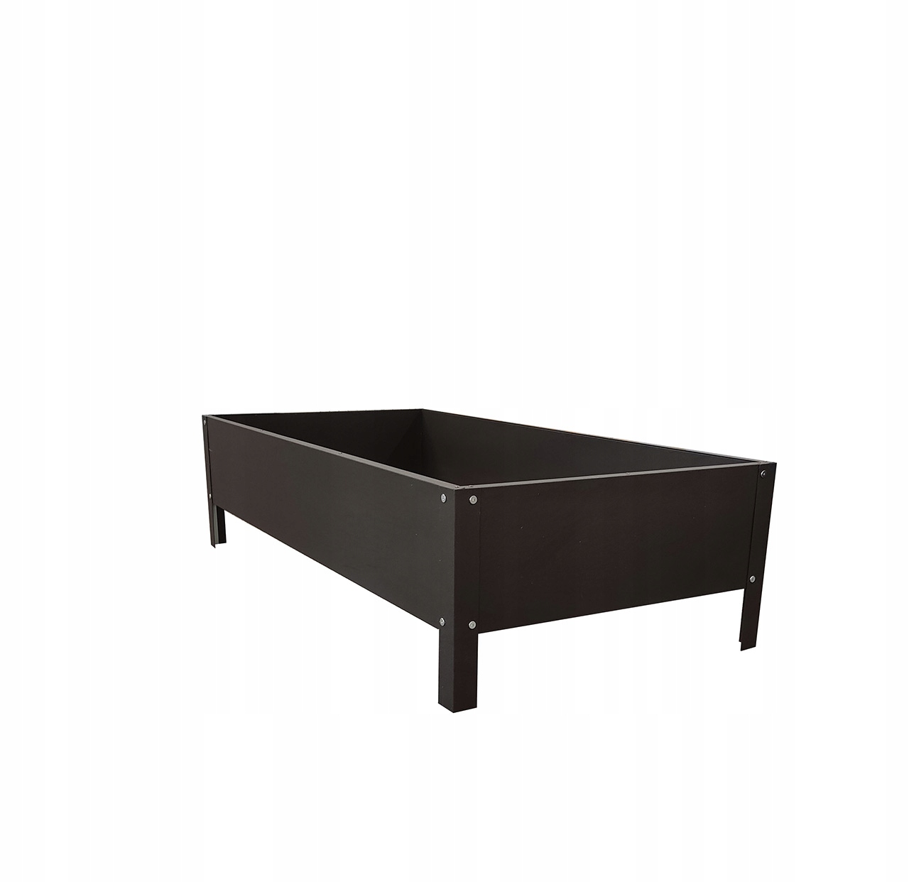 Vyvýšený záhon 80×60×26 cm dvojitá plechová doska Izolácia čierny mat