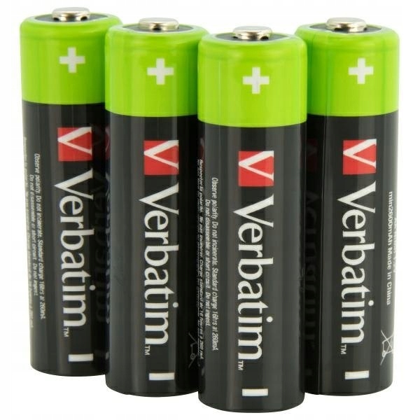 Verbatim Akumulator NiMH Aa 2500mAh Premium HR6 4szt czarny/ black 49517
