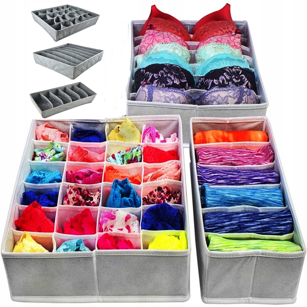 

3 x Organizer Do Szuflady Szafy skarpetki bieliznę