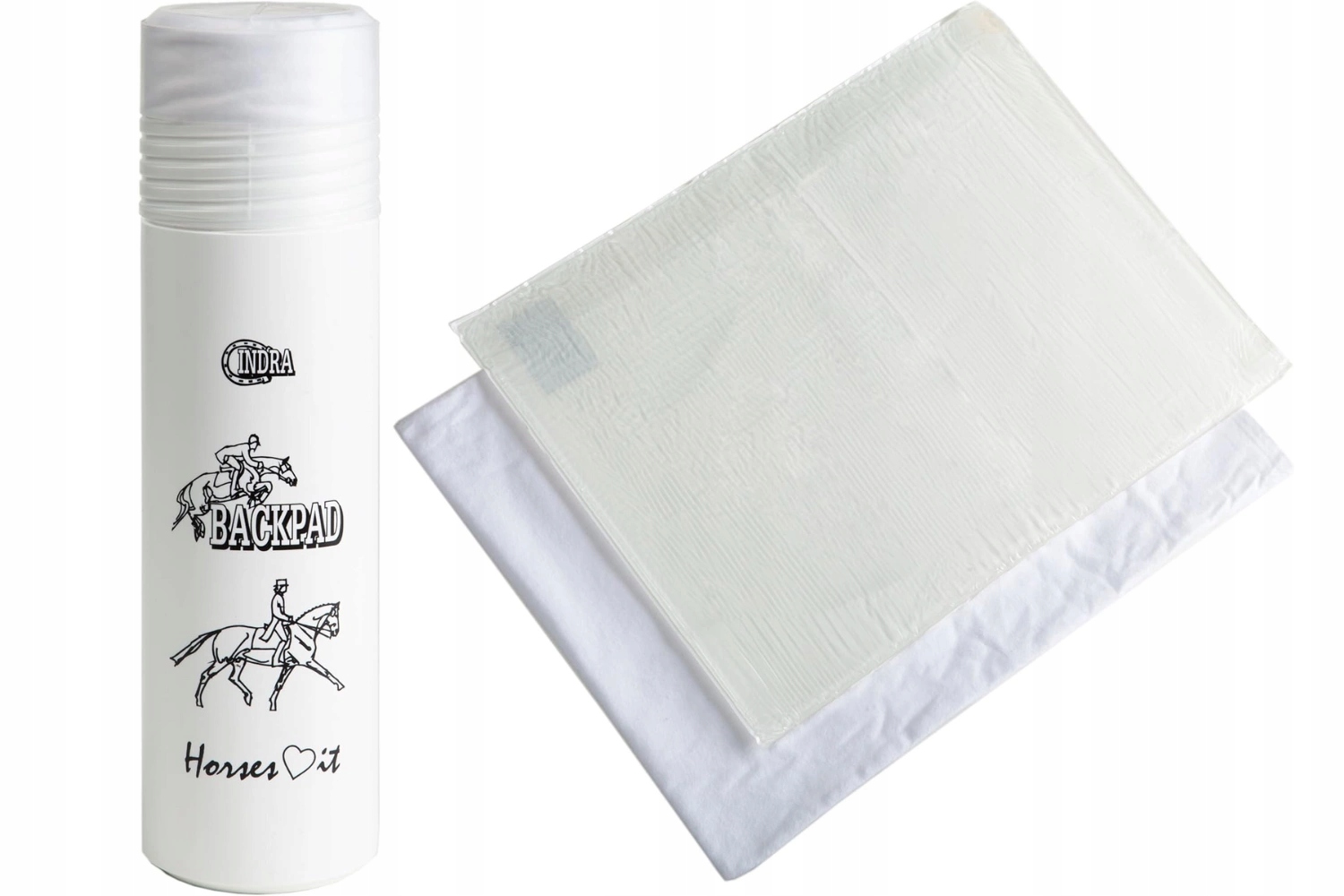Mata Indra Horse pod siodło żelowa biała amortyzująca koc poduszka