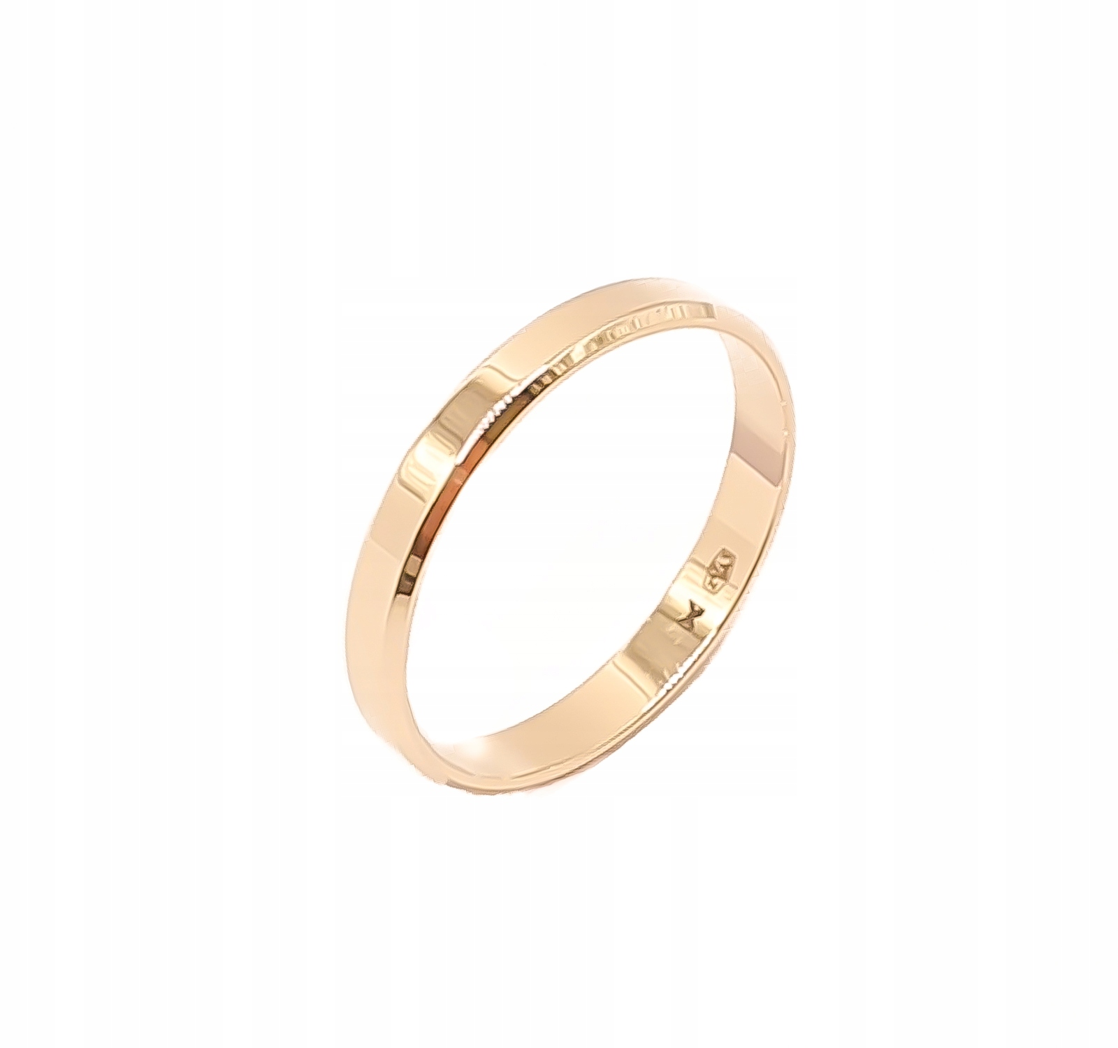 Złota Obrączka Damska Płaska Klasyczna 585 3mm