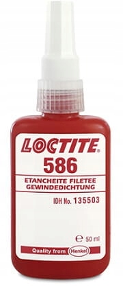Loctite 586 50 ml červený anaeróbny tesniaci materiál na závitové spoje rúrok,