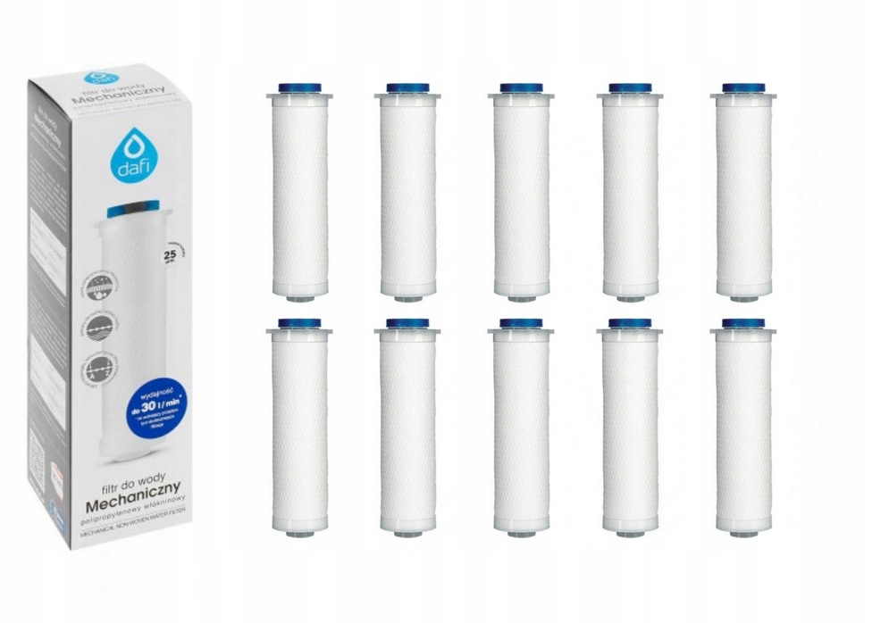 10 X Filtr Wkład Przepływowy Dafi Polipropylenowy