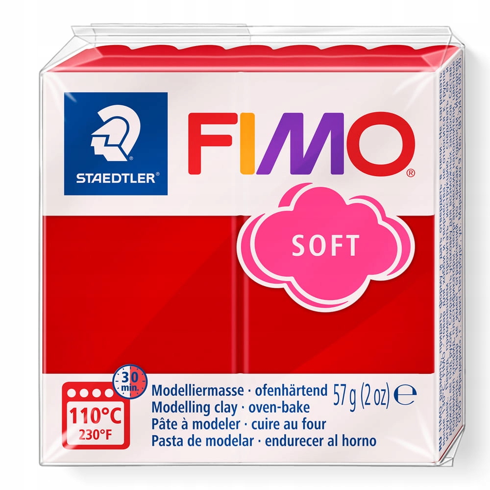 Modelina Fimo Soft 57 g - czerwień świąteczna