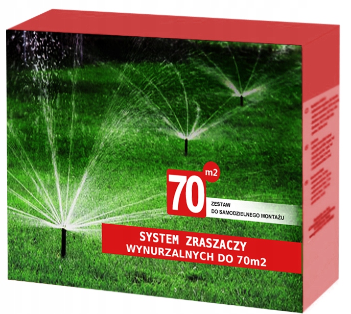 W. ZESTAW 70m2 ZRASZACZE WYNURZALNE SYSTEM OGRODU