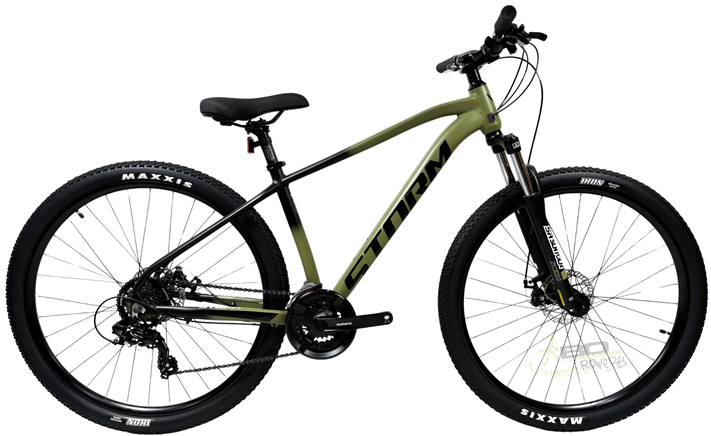 Rower Górski Mtb Storm Shark 1.0 2D rama 17 29 oliwka czarny mat 2026