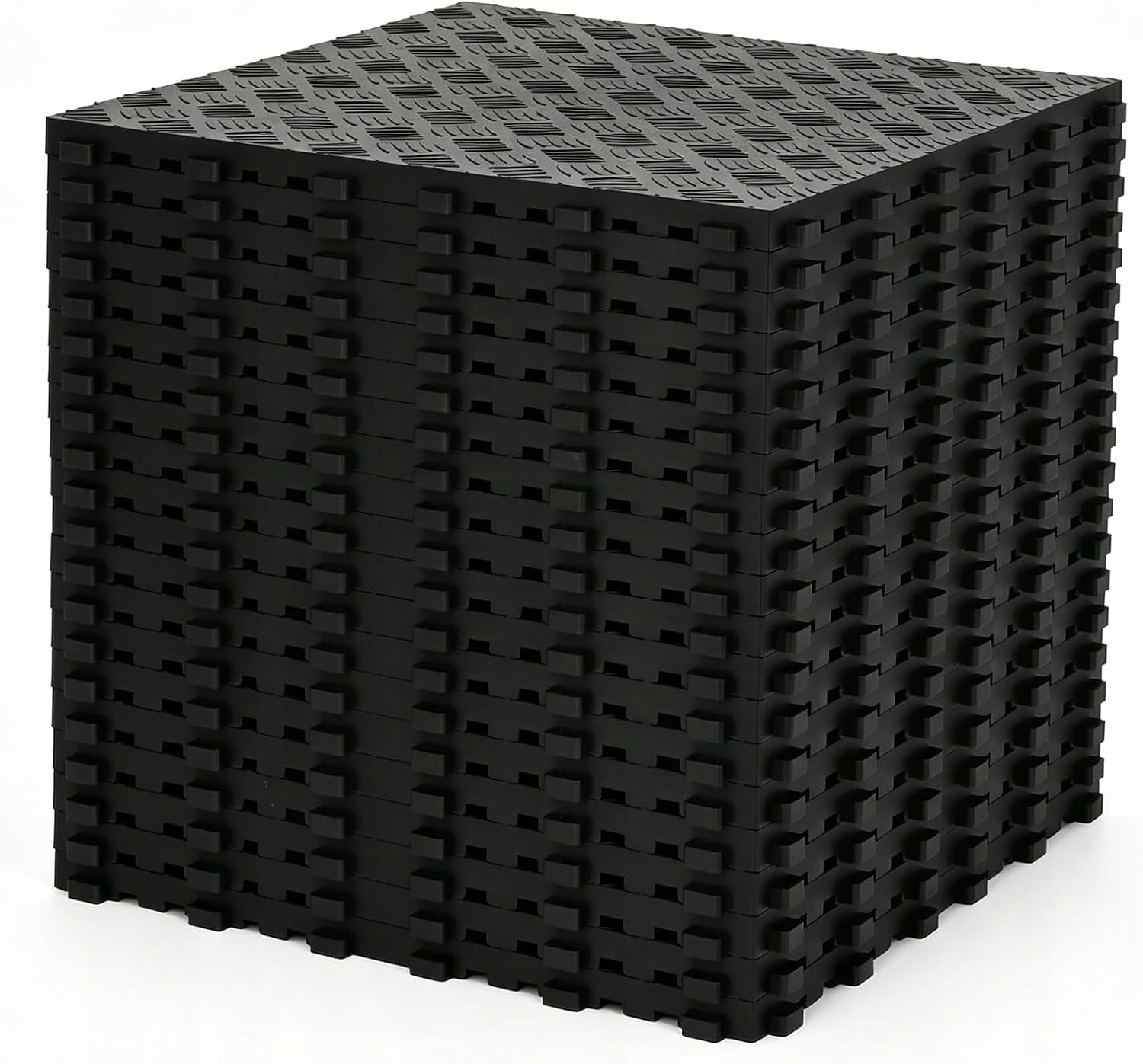 Garážové podlahové desky Pvc 40x40 cm protiskluzové 20 ks černé