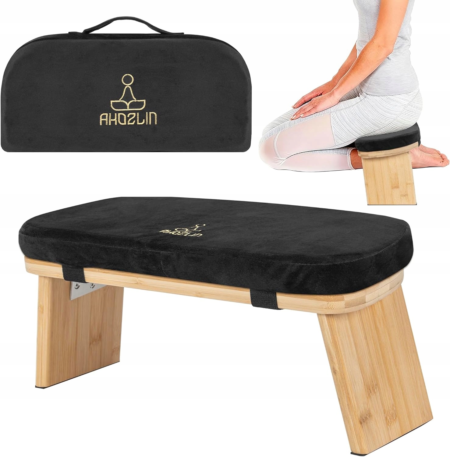 Skládací Meditační Lavička Stolička Na Jógu Z Bambusu