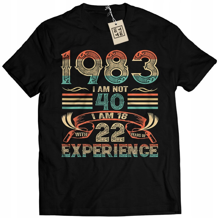 

Koszulka Bluzka Męska 40 Urodziny Vintage 1983 2XL