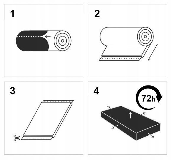 Materac nawierzchniowy 80x200 KOKOS Topper 5cm Materiał pokrowca polyester z włóknem węglowym