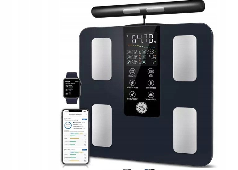 Waga pomiarowa, łazienkowa CS10G 8 elektrod Bmi analiza masy ciała do 180kg
