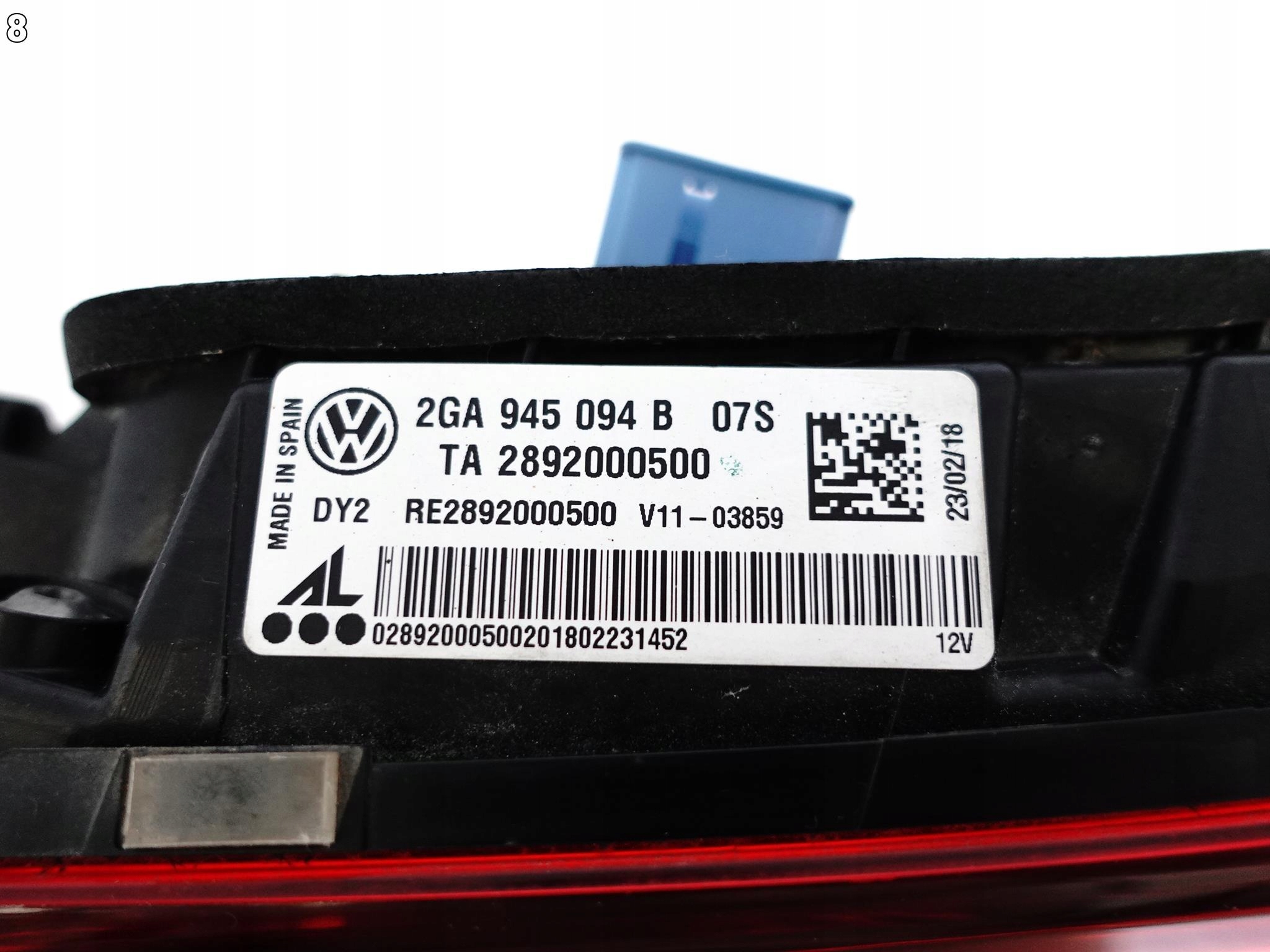 VW T-ROC 2GA 17-21 feu LED droit arrière du capot EU