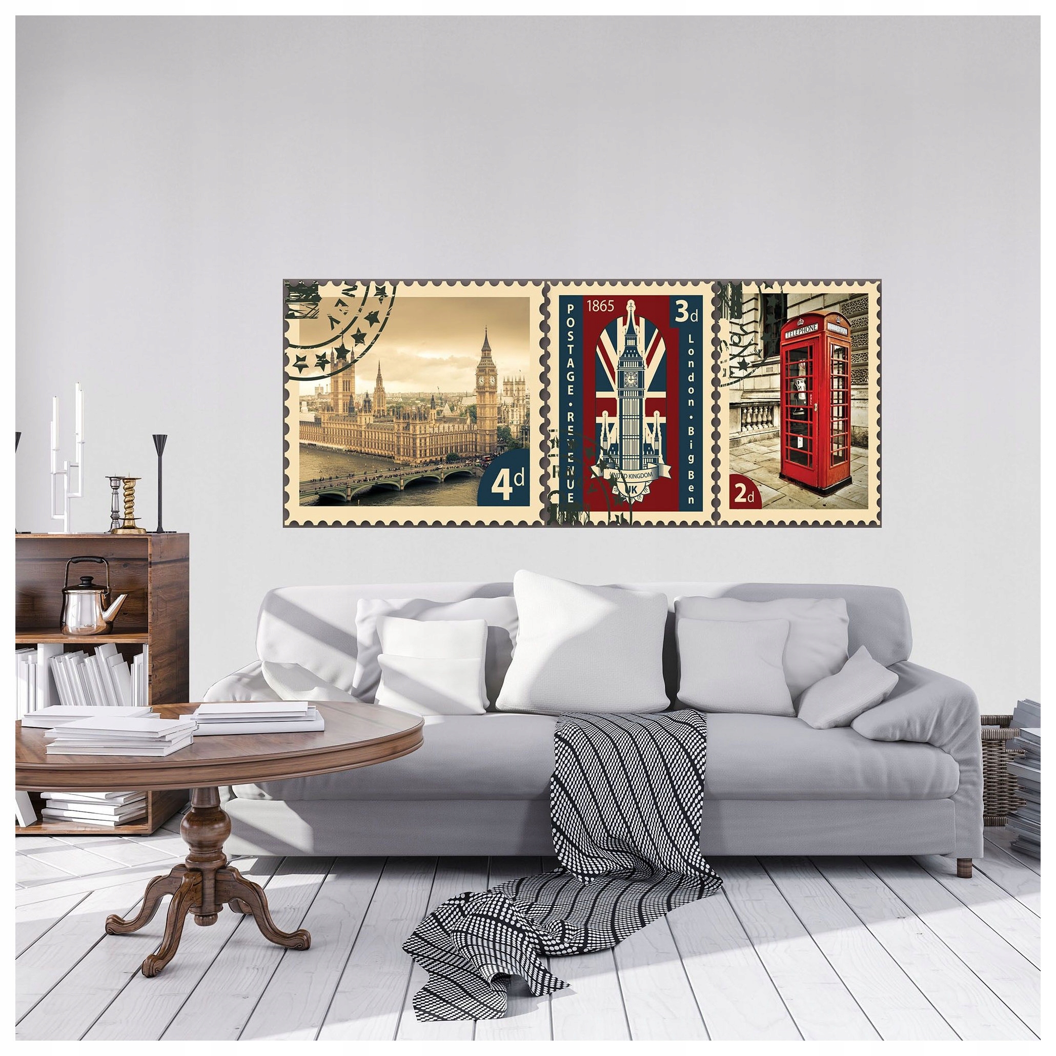 Vliesová fototapeta Londýn Big Ben známky retro památky 250x104 lepidlo