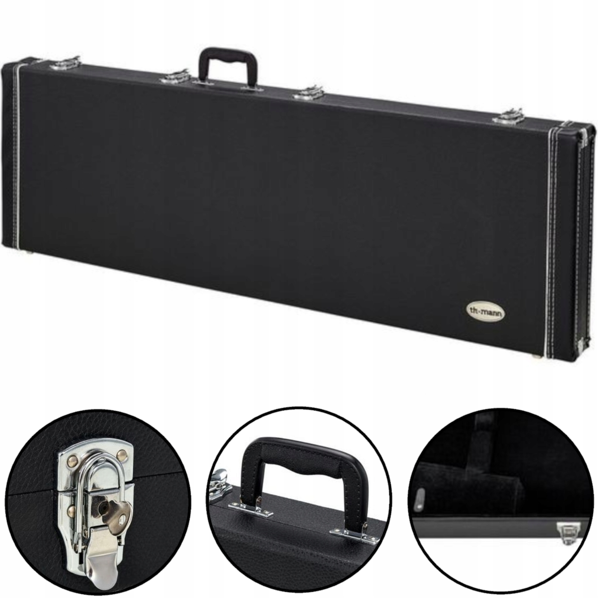 E-Bass Case Futerał na gitarę basową wykończenie Leatherette Thomann