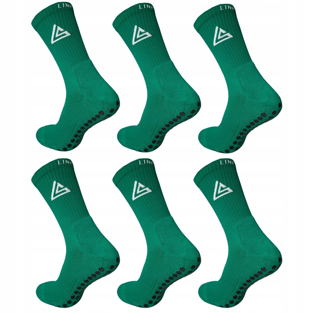 6-pak Skarpety Antypoślizgowe Link Sport Comfort Zielone r. 35-38