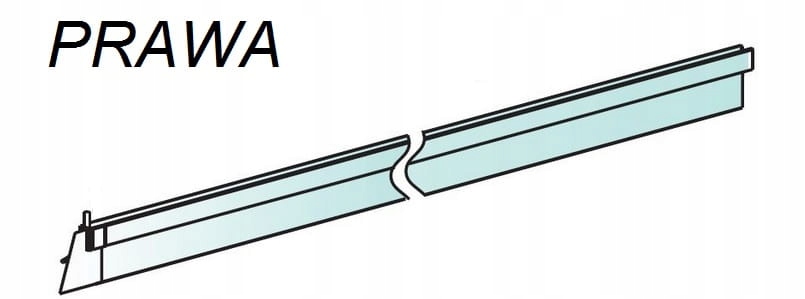 Radaway 007-108100200 Uszczelka dolna prawa do drzwi, parawanów