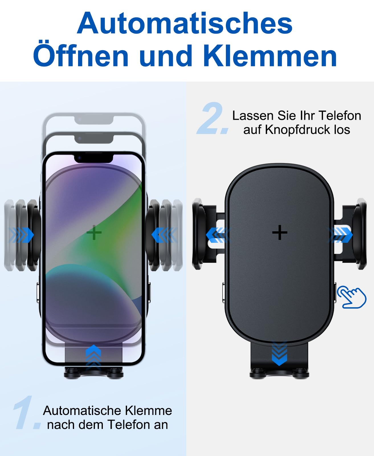 BEEASY Szybka Ładowarka Bezprzewodowa 15W Uchwyt Samochodowy Qi — miniatura 3