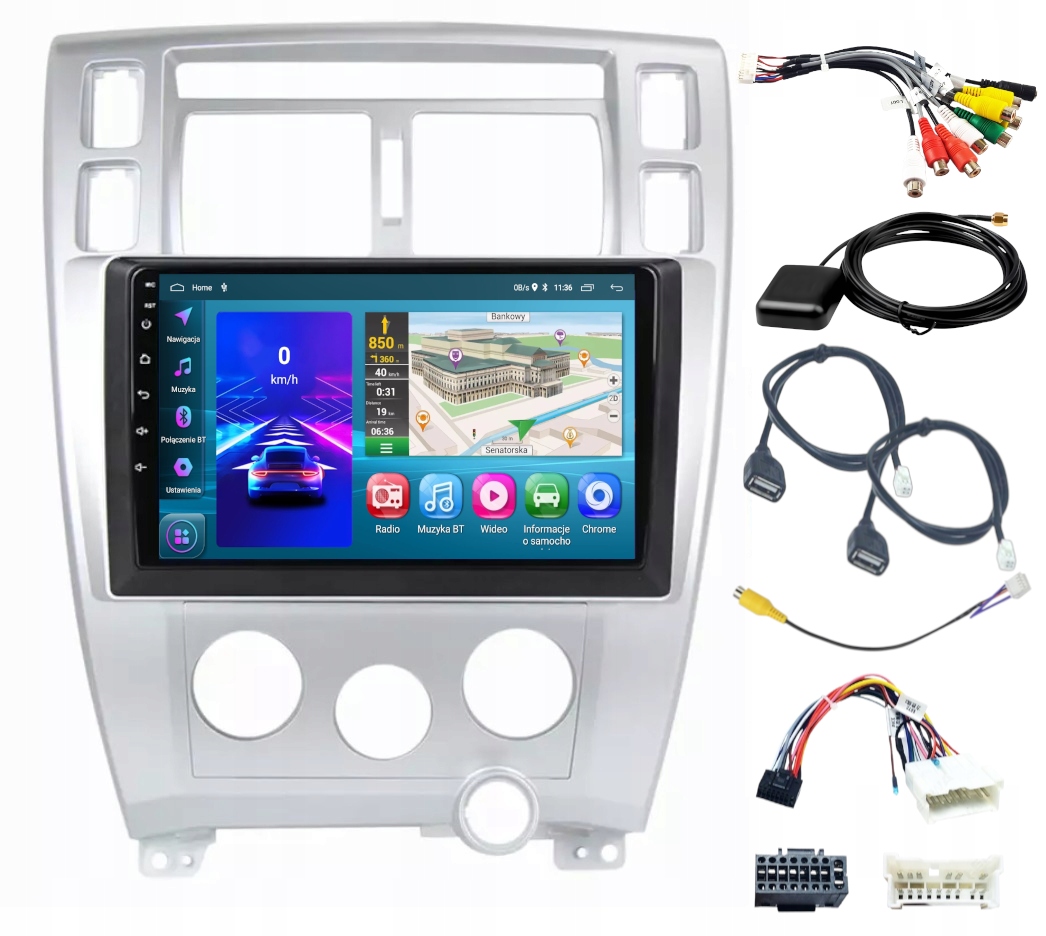 Autorádio Android Hyundai Tucson 2004-2009 Usb Wifi Carplay Bt 64GB