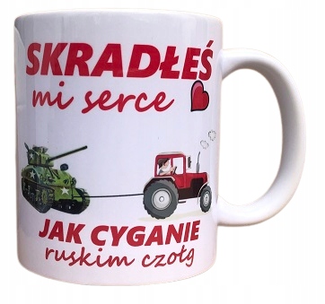 Kubek prezent SKRADŁEŚ MI SERCE ... z kartonikiem