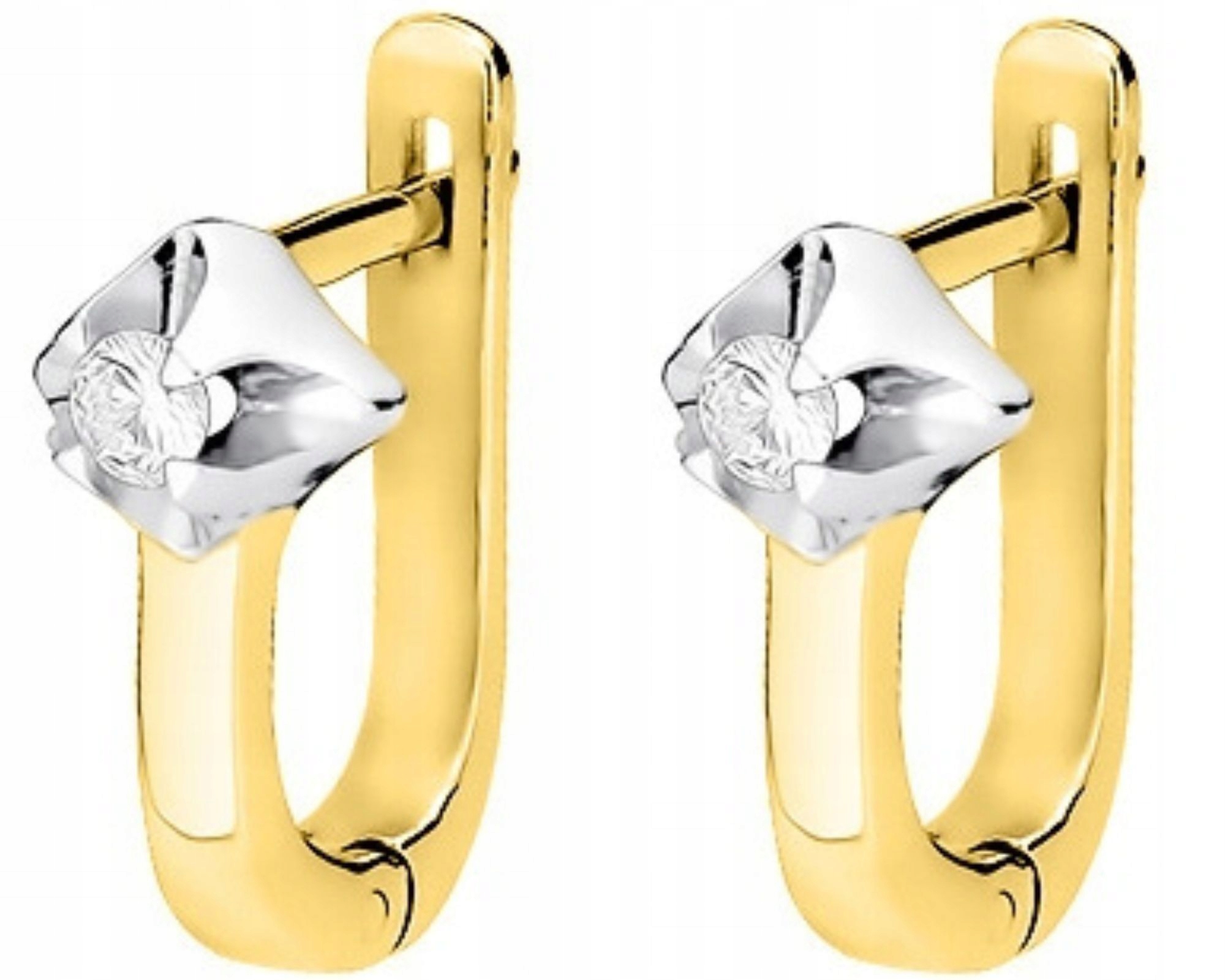 Zlaté náušnice s brilianty pr. 585 gravírování bonus