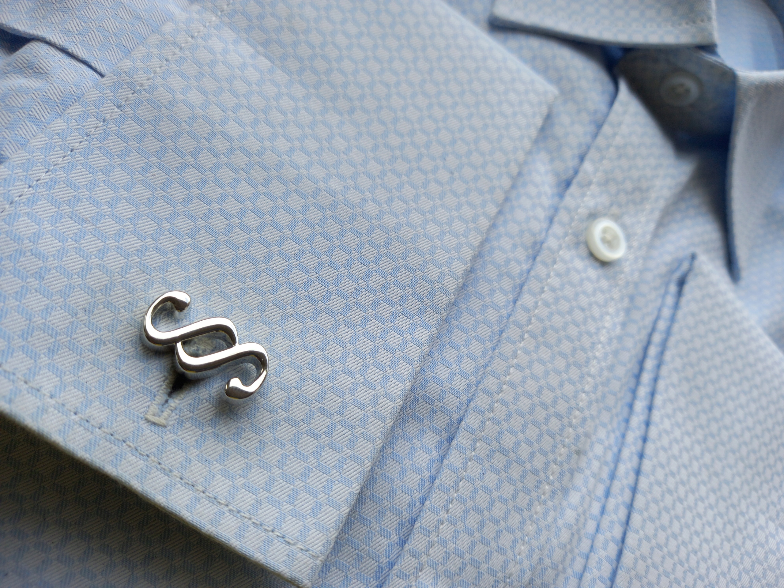 Spinki do mankietów EXC Paragraf dla radcy prawnika adwokata notariusza Wykończenie Polerowane Rodowane