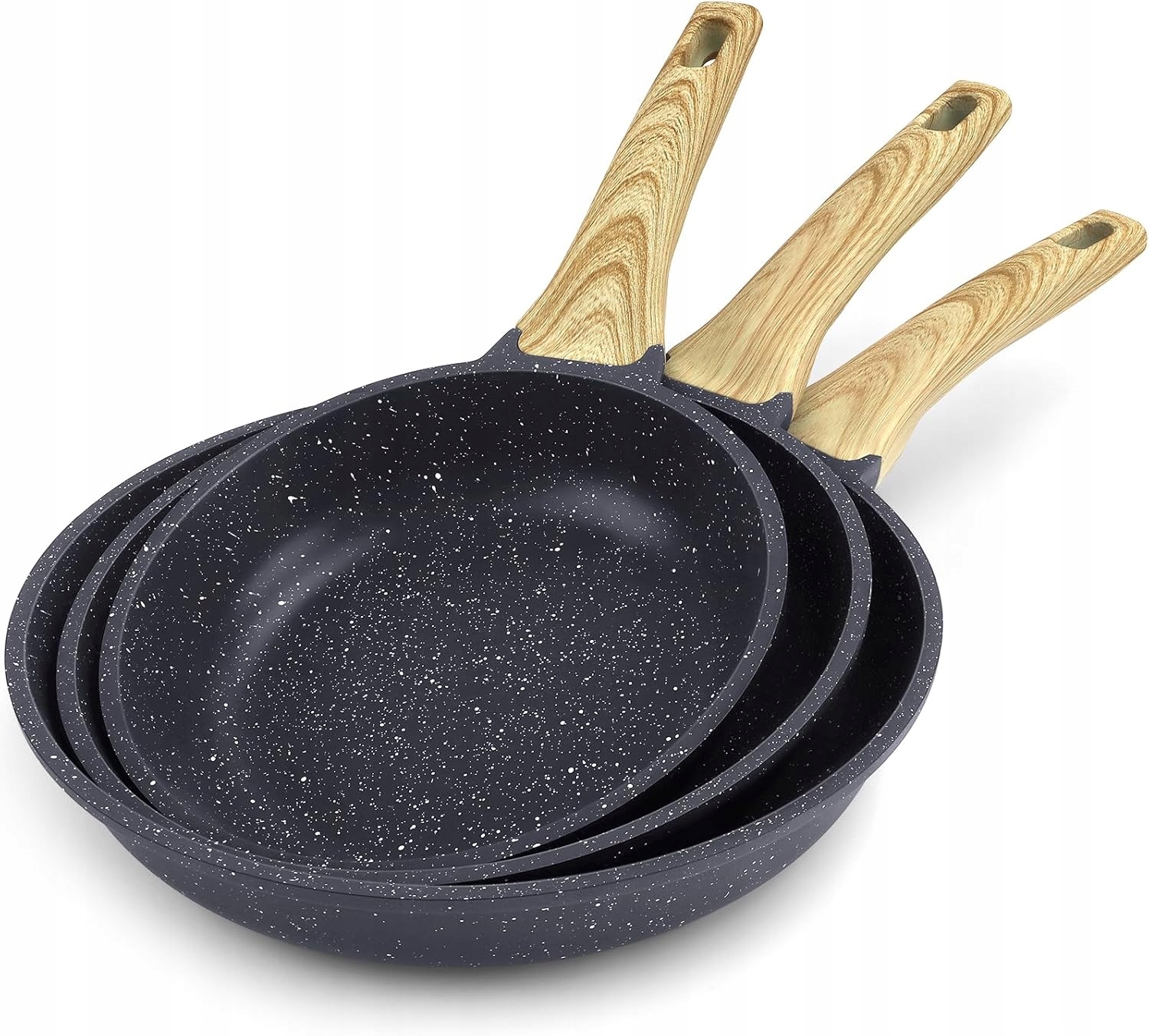 Sada panvíc GiPP s nepriľnavým povrchom – granitová 20/24/28 cm