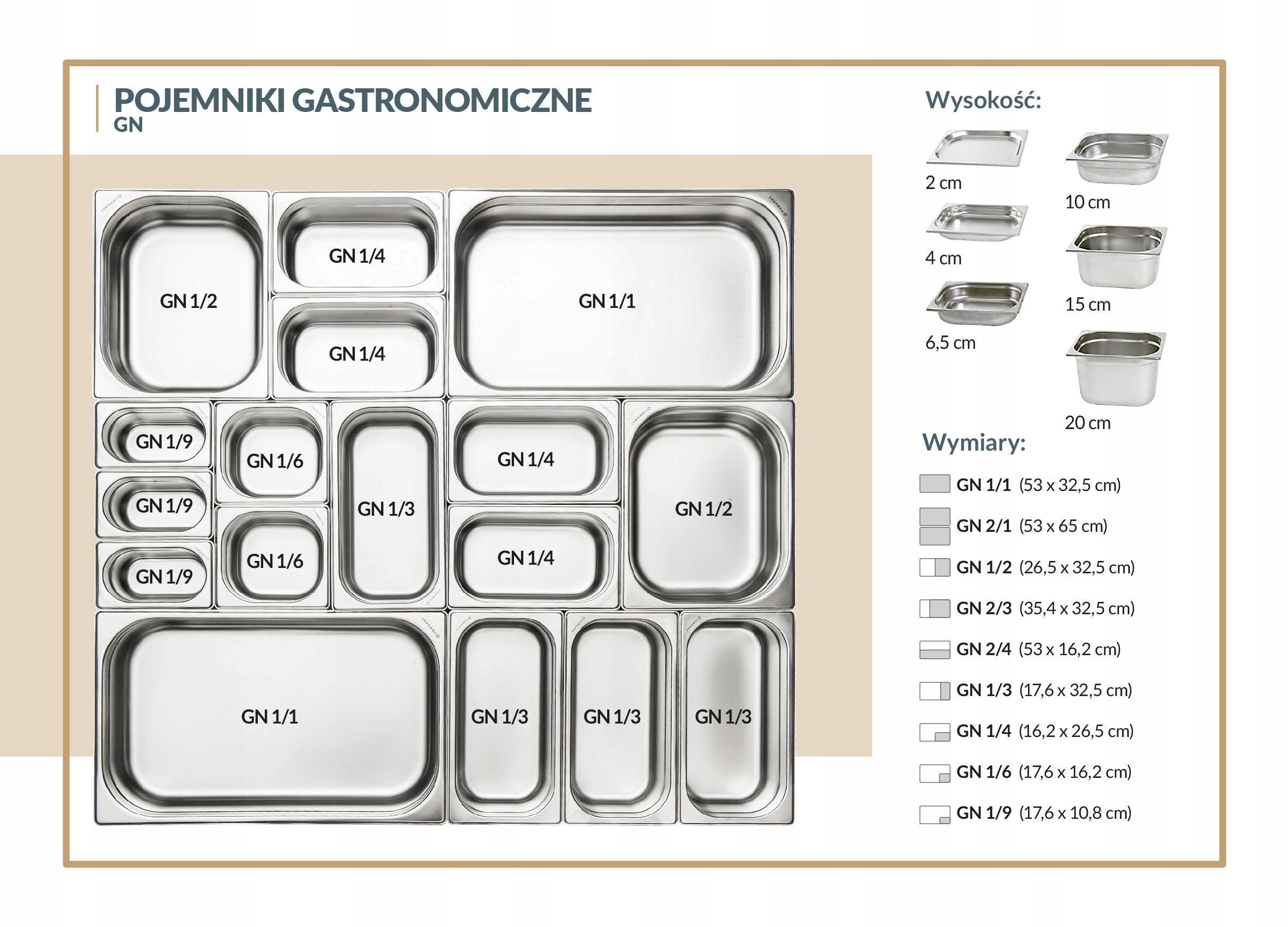 POJEMNIK STALOWY EKO GN 1/2 65 MM FORGAST FG06206 Kod producenta FG06206