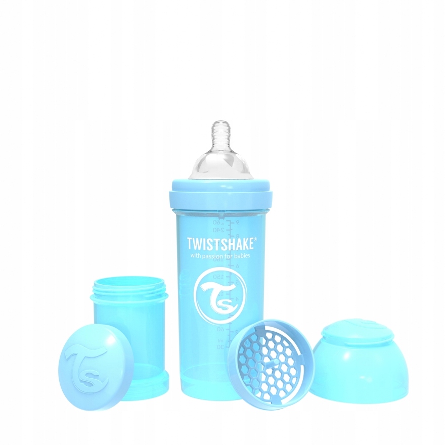 

TwistShake Butelka antykolkowa 260ml niebieska 2m+