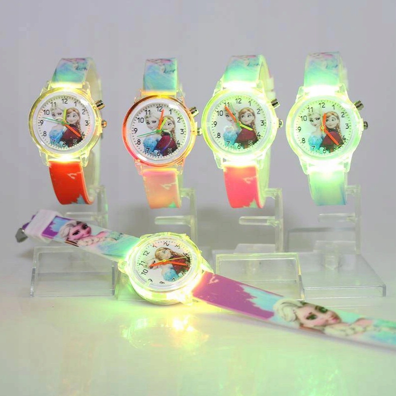 ZEGAREK LED KRAINA LODU FROZEN ELSA ANNA ŚWIECĄCY Model Zegarek