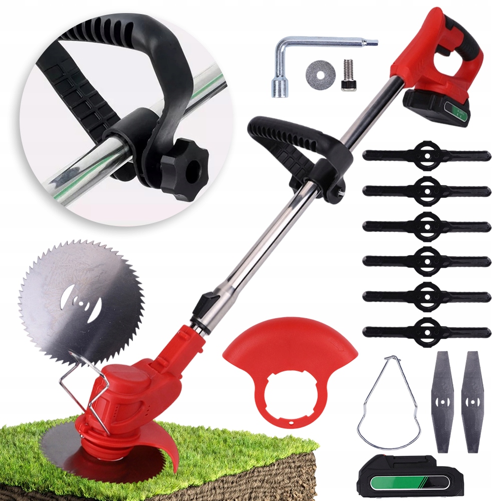 Akumulátorový vyžínač Křovinořez s kulatým ocelovým kotoučem pro keře o výkonu 650 W