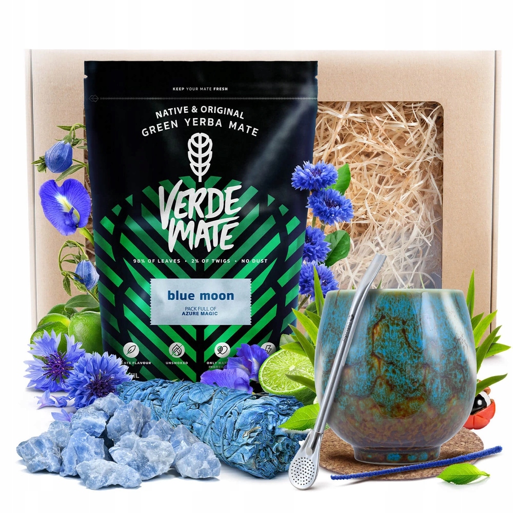 Dárková Sada Esoterická Yerba Verde Mate Blue Moon Šalvěj 500g