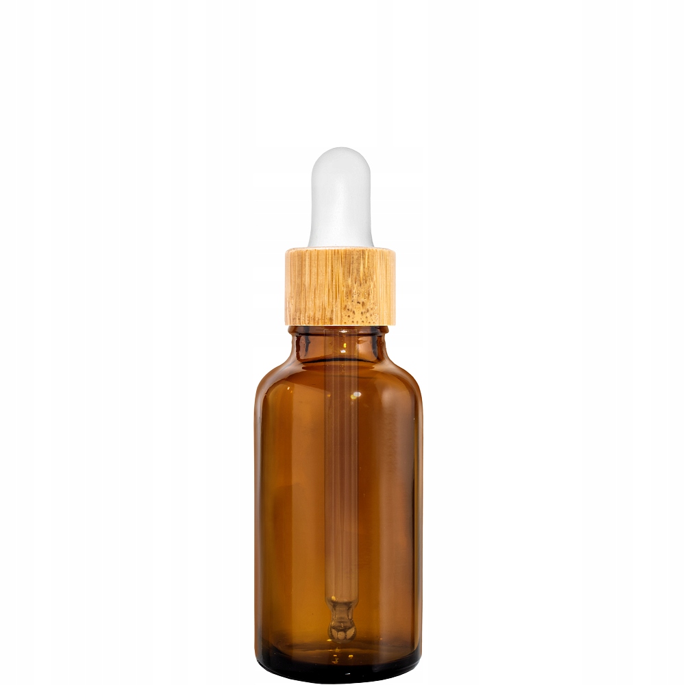 

Butelka Szklana 30ML Brąz Z Pipetą Bambusową