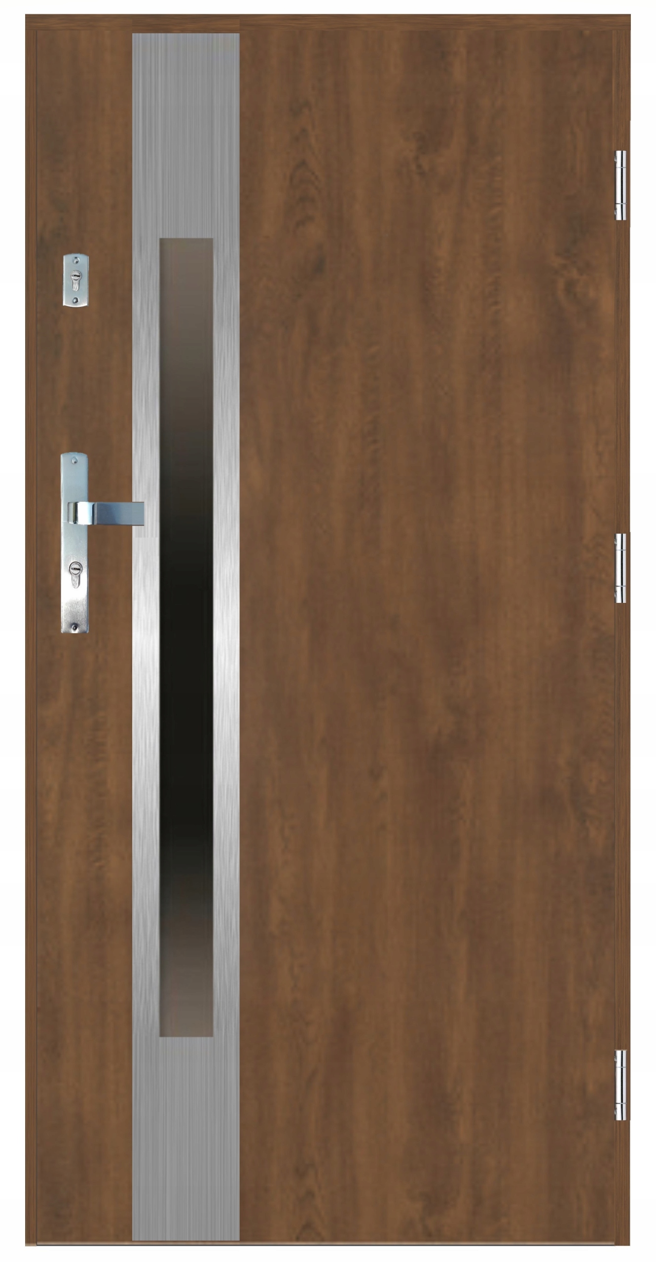 Drzwi wejściowe zewnętrzne 55 mm LI-22 ORZECH 90 P