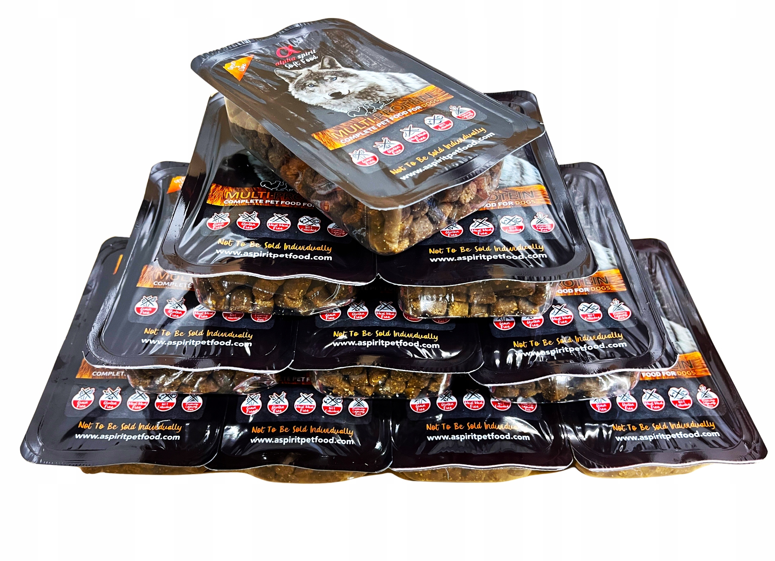Корм для собак полумягкий Alpha Spirit Multiprotein лоток 10x200g Alpha
