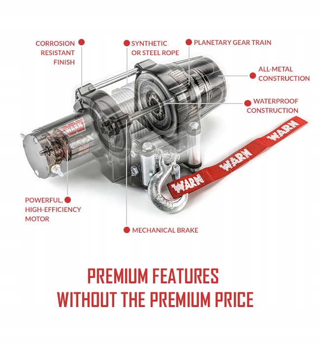 Warn VRX 35-s lina syntetyczna wyciągarka EAN (GTIN) 0012748055983