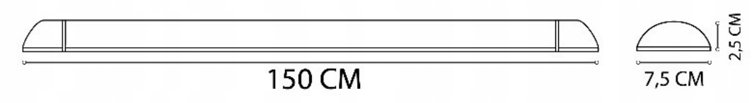 Panel LED slim świetlówka 150cm natynkowy 50W Kod producenta 130