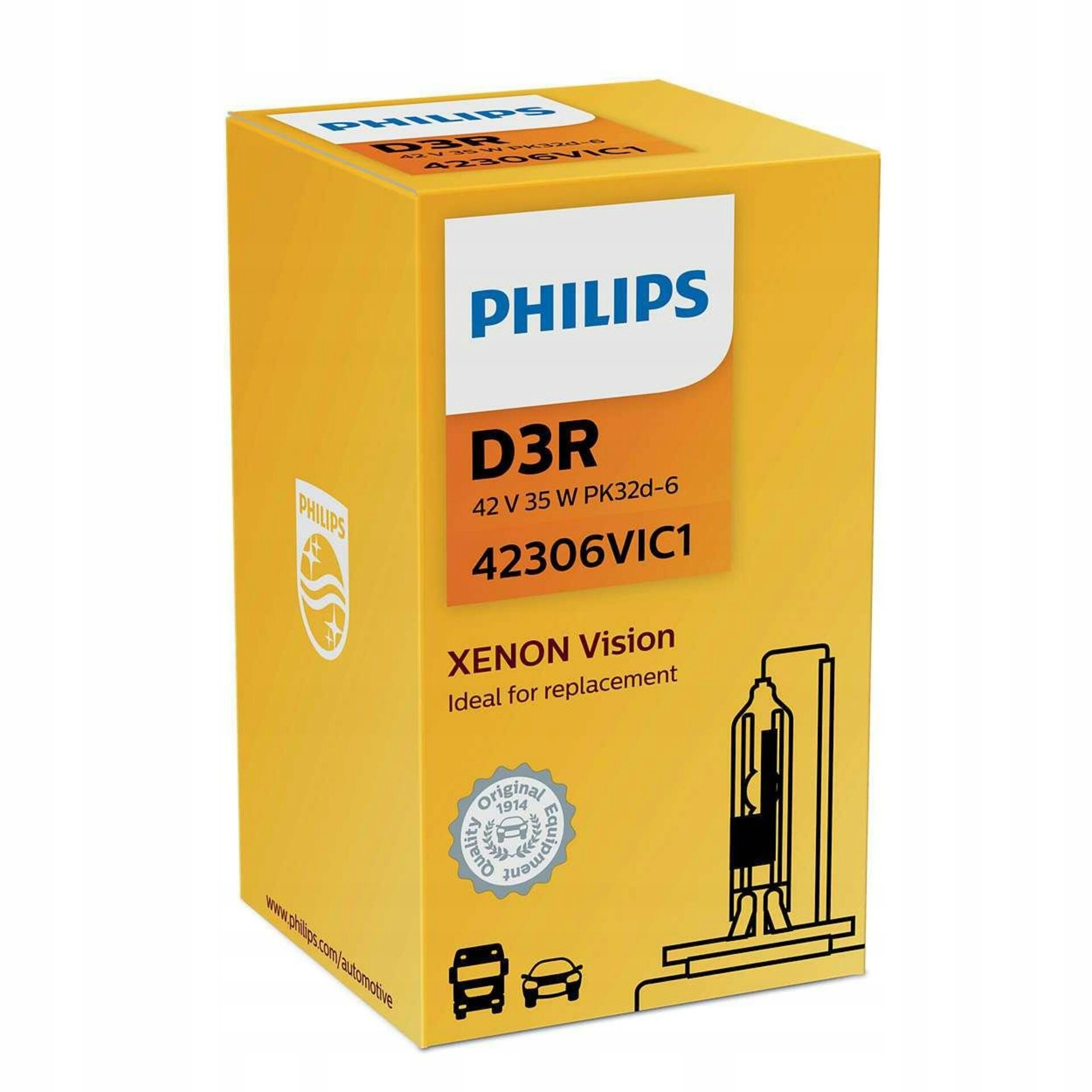 Philips D3R Xenon Vision 35W PK32d-6 4400K 42306VIC1 náhradná výbojka