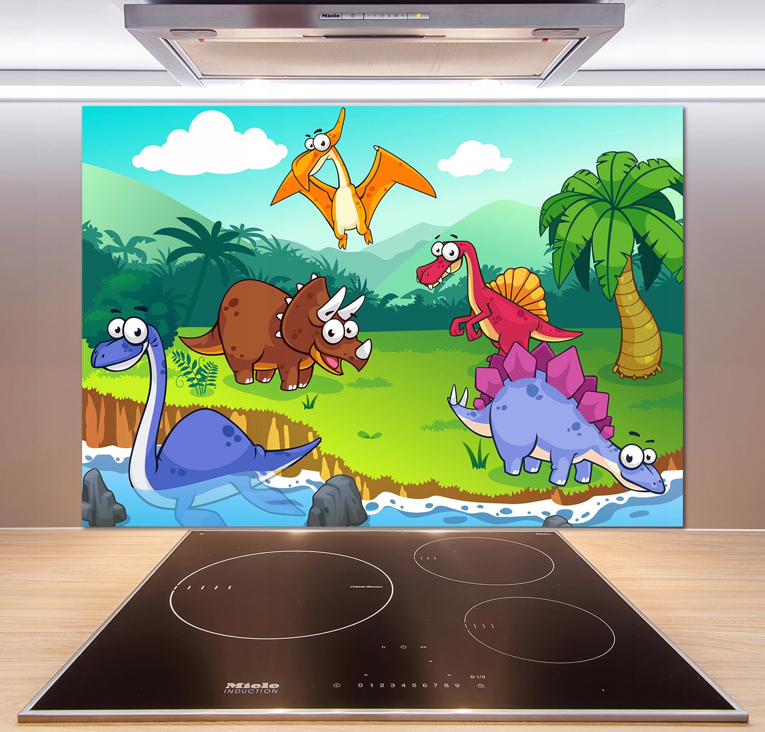 

Panel między meble w kuchni Dinozaury 100x70 +klej
