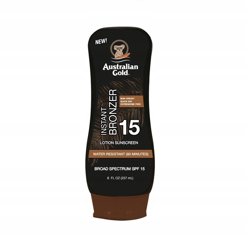 Australian Gold SPF15 sprej gel 237 ml s bronzerem na opalování na slunci