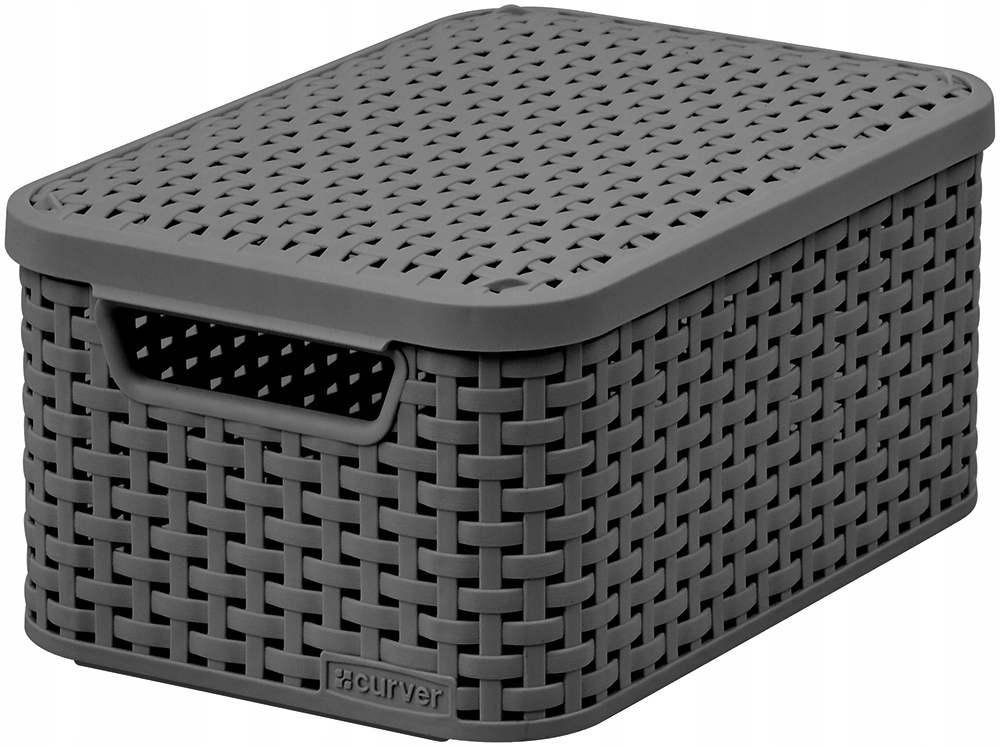 

98594 Curver Koszyk Rattan Z Pokrywą Szary Style