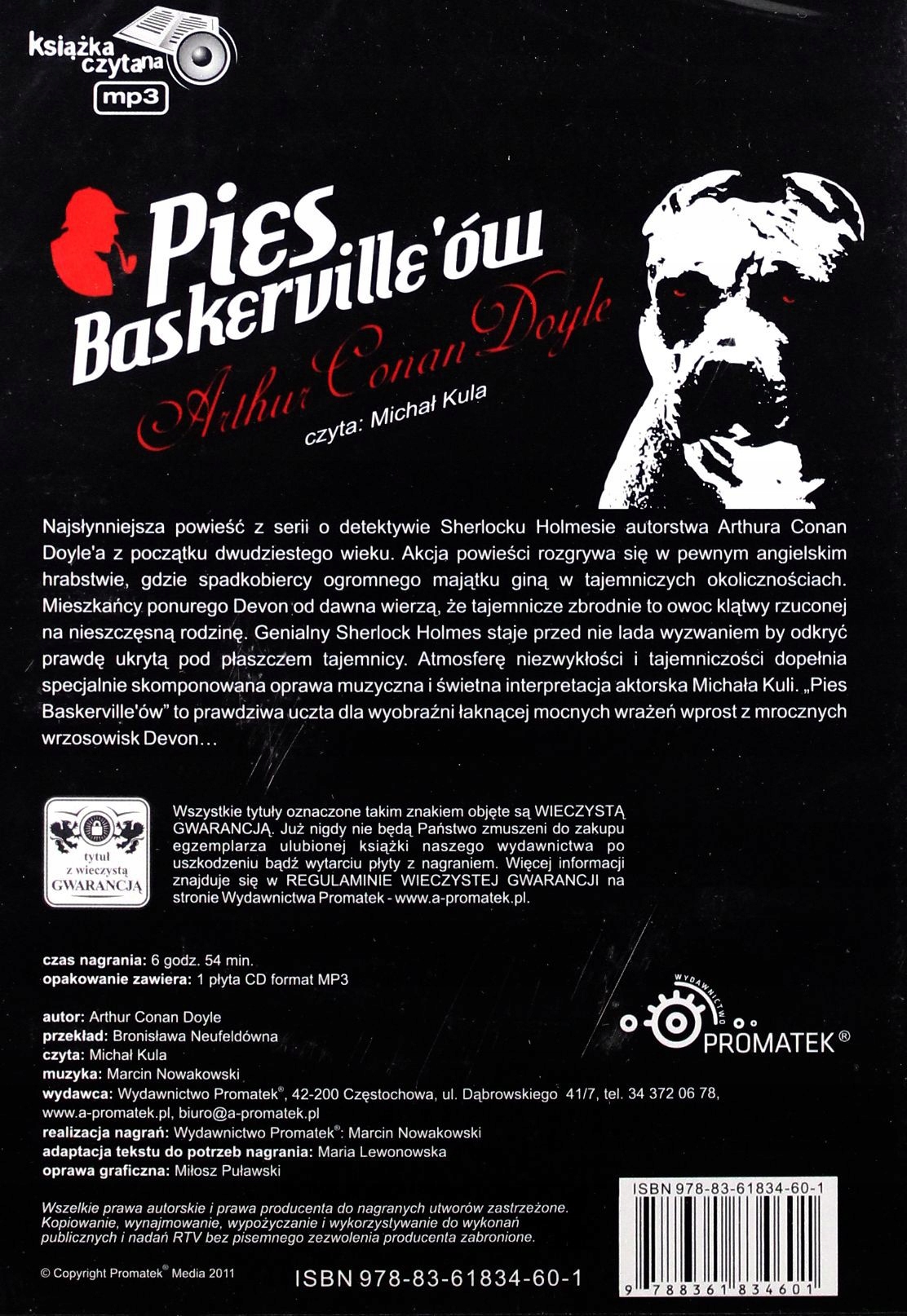 PIES BASKERVILLÓW [AUDIOBOOK] [CD-MP3] Wydawnictwo Promatek
