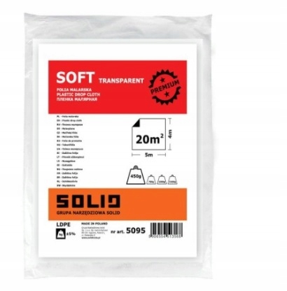 

Solid Folia Malarska Soft Transparent 4*5M 5095